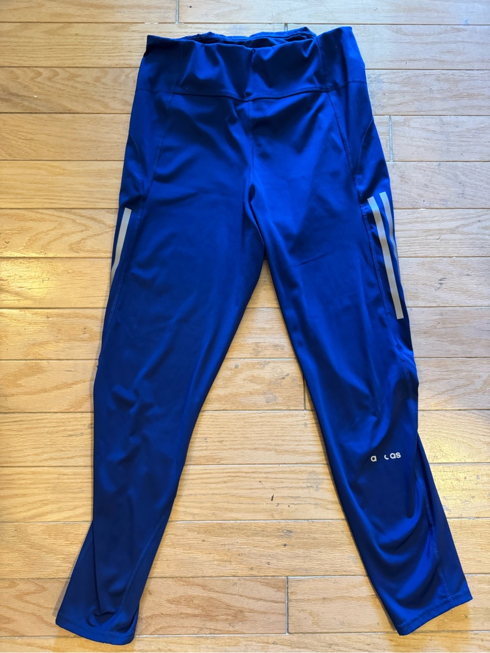adidas Royal Blue Women's Athletic Leggings with Reflective Stripes